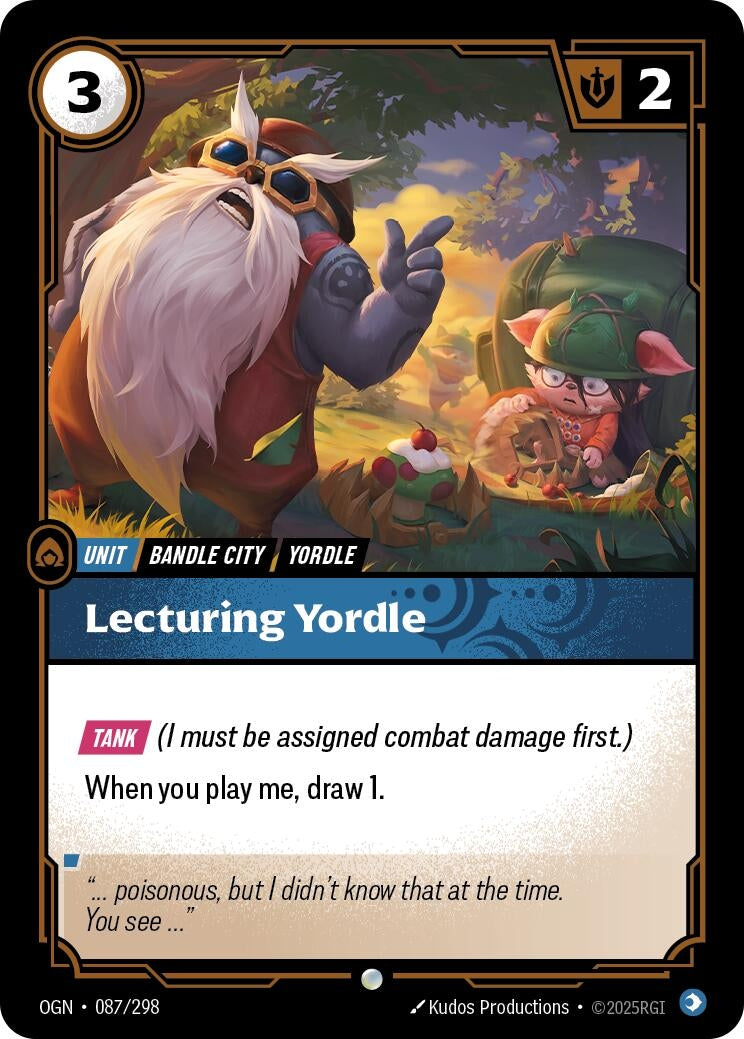 Image for Lecturing Yordle (087/298) (Origins) (OGN) - Riftbound: League of Legends Trading Card Game