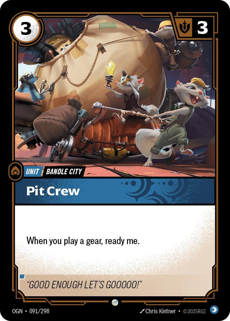 Image for Pit Crew (091/298) (Origins) (OGN) - Riftbound: League of Legends Trading Card Game