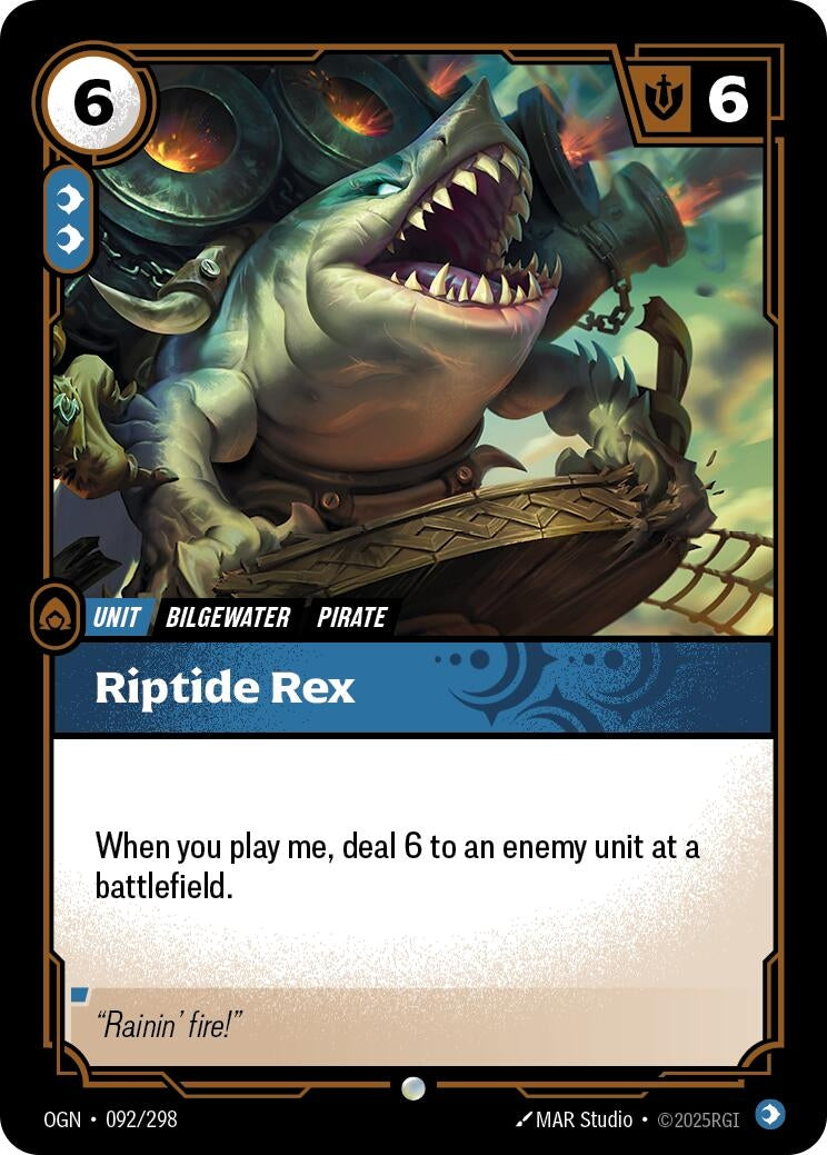 Image for Riptide Rex (092/298) (Origins) (OGN) - Riftbound: League of Legends Trading Card Game