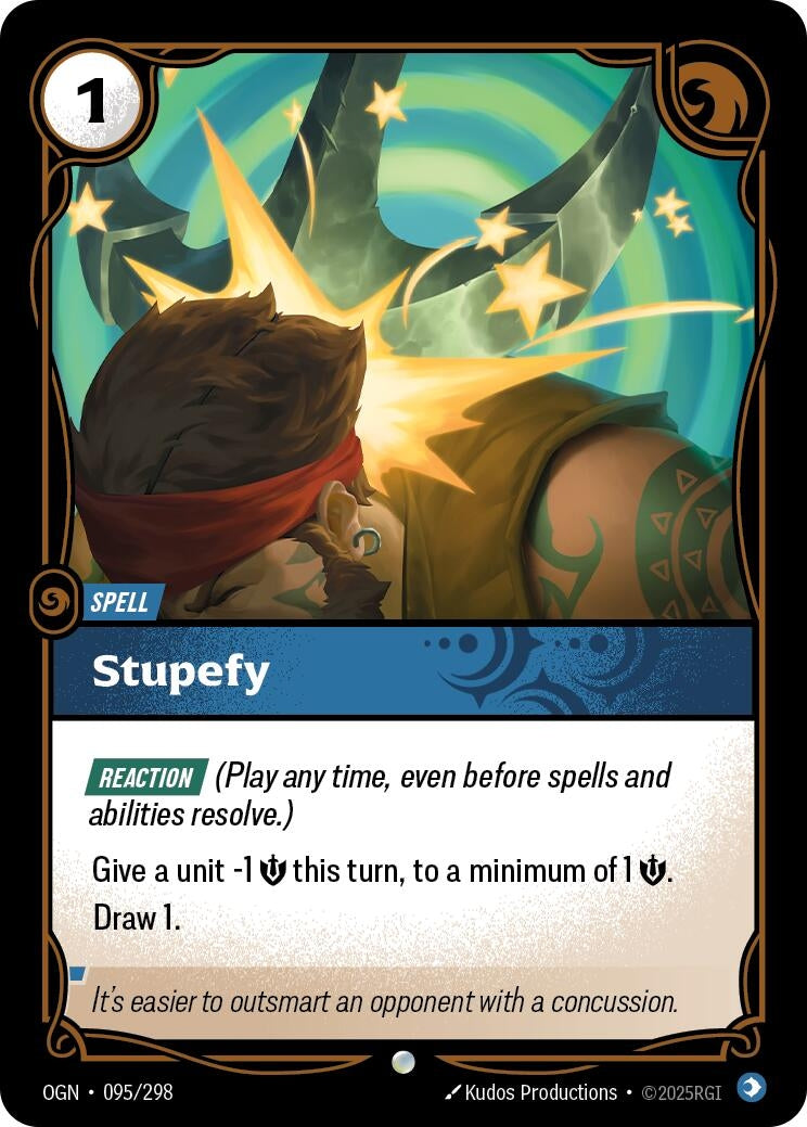 Image for Stupefy (095/298) (Origins) (OGN) - Riftbound: League of Legends Trading Card Game