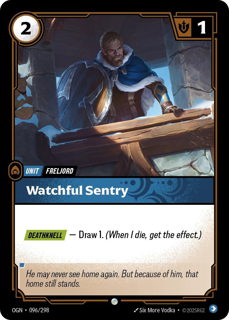 Image for Watchful Sentry (096/298) (Origins) (OGN) - Riftbound: League of Legends Trading Card Game
