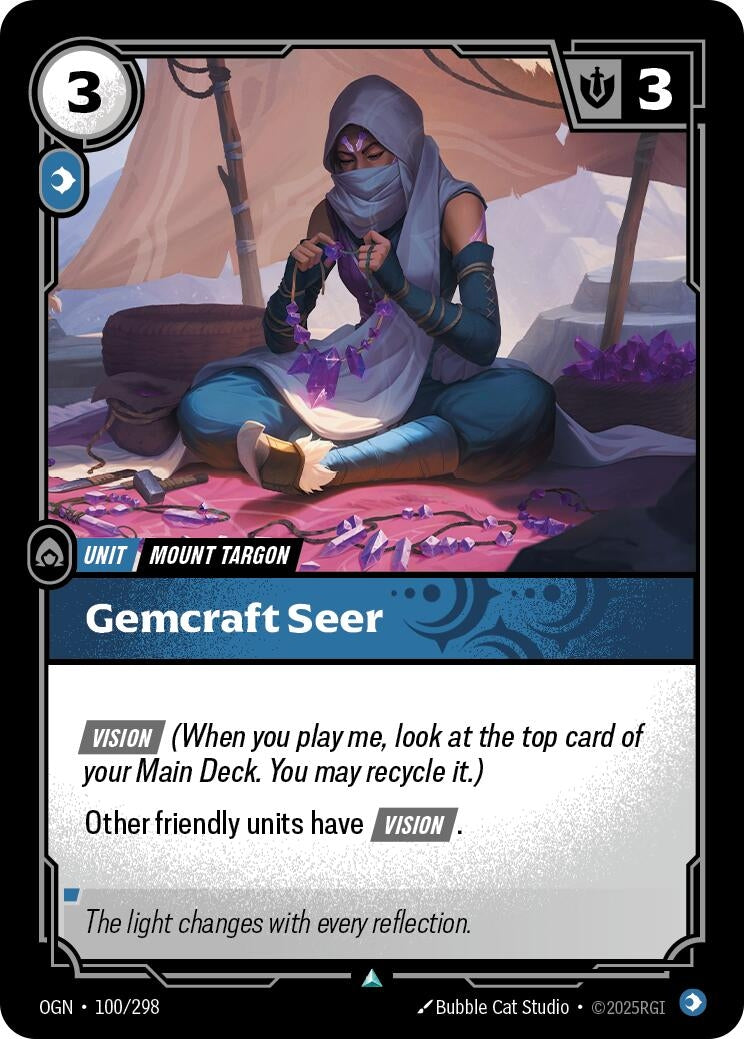 Image for Gemcraft Seer (100/298) (Origins) (OGN) - Riftbound: League of Legends Trading Card Game