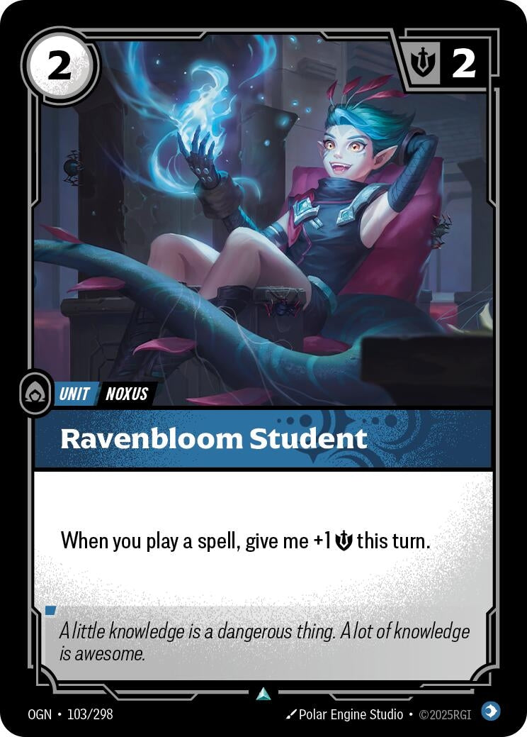 Image for Ravenbloom Student (103/298) (Origins) (OGN) - Riftbound: League of Legends Trading Card Game