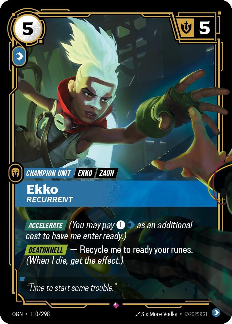 Image for Ekko, Recurrent (110/298) (Origins) (OGN) - Riftbound: League of Legends Trading Card Game