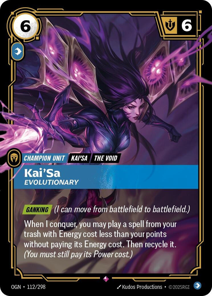 Image for Kai'Sa, Evolutionary (112/298) (Origins) (OGN) - Riftbound: League of Legends Trading Card Game