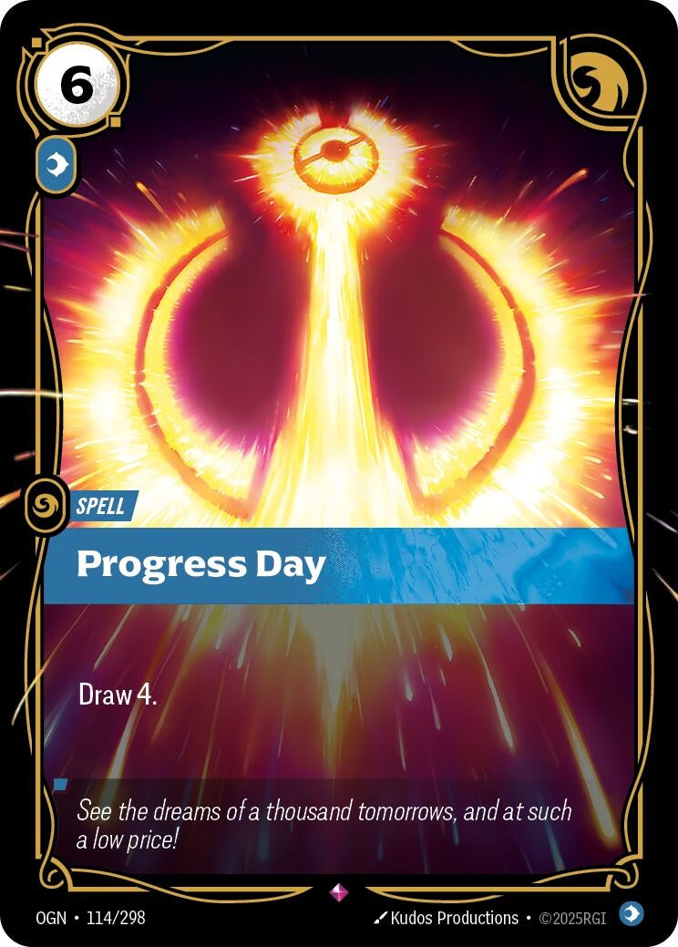 Image for Progress Day (114/298) (Origins) (OGN) - Riftbound: League of Legends Trading Card Game
