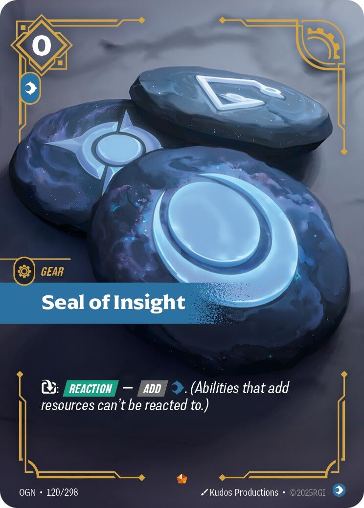 Image for Seal of Insight (120/298) (Origins) (OGN) - Riftbound: League of Legends Trading Card Game