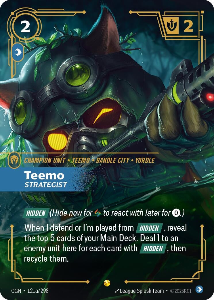 Image for Teemo, Strategist (Alternate Art) (121a/298) (Origins) (OGN) - Riftbound: League of Legends Trading Card Game