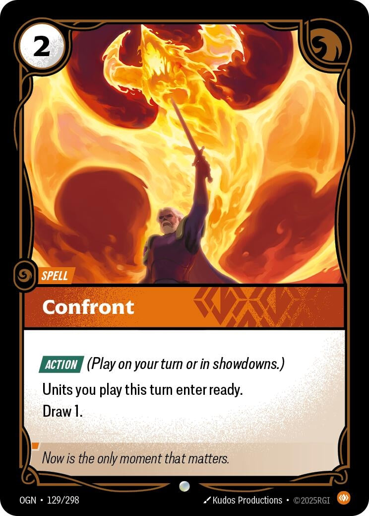 Image for Confront (129/298) (Origins) (OGN) - Riftbound: League of Legends Trading Card Game