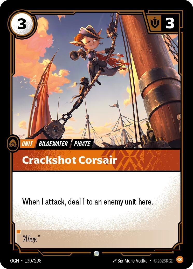 Image for Crackshot Corsair (130/298) (Origins) (OGN) - Riftbound: League of Legends Trading Card Game