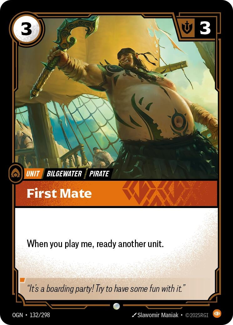 Image for First Mate (132/298) (Origins) (OGN) - Riftbound: League of Legends Trading Card Game