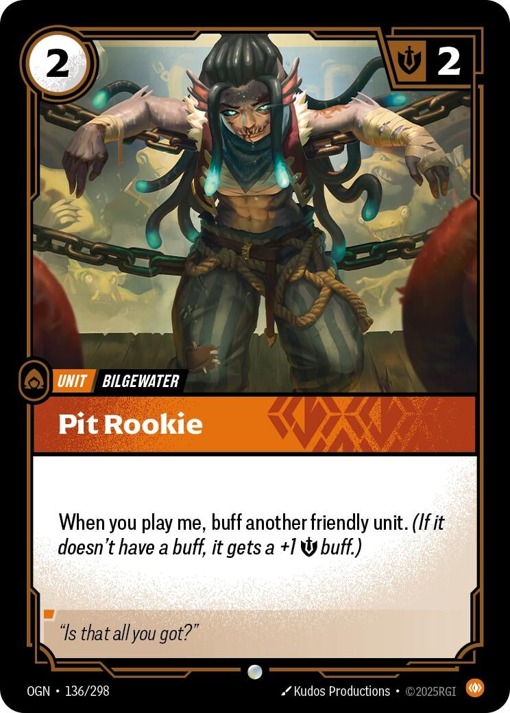 Image for Pit Rookie (136/298) (Origins) (OGN) - Riftbound: League of Legends Trading Card Game