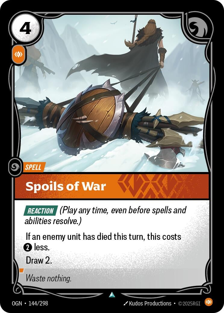 Image for Spoils of War (144/298) (Origins) (OGN) - Riftbound: League of Legends Trading Card Game