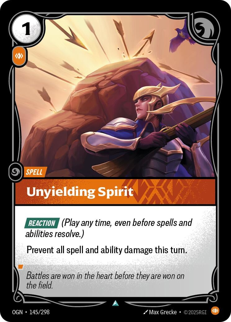 Image for Unyielding Spirit (145/298) (Origins) (OGN) - Riftbound: League of Legends Trading Card Game