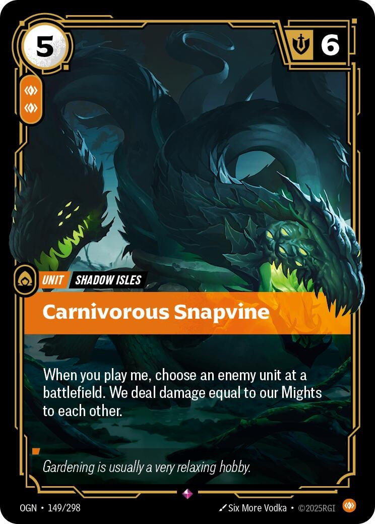 Image for Carnivorous Snapvine (149/298) (Origins) (OGN) - Riftbound: League of Legends Trading Card Game