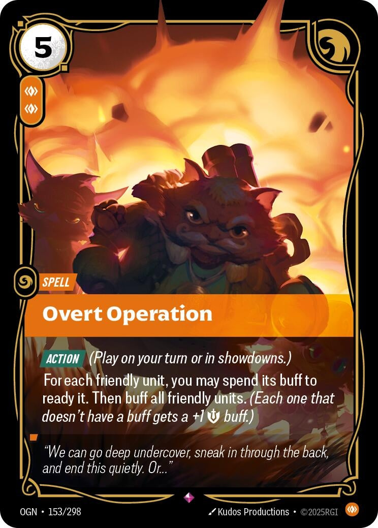 Image for Overt Operation (153/298) (Origins) (OGN) - Riftbound: League of Legends Trading Card Game