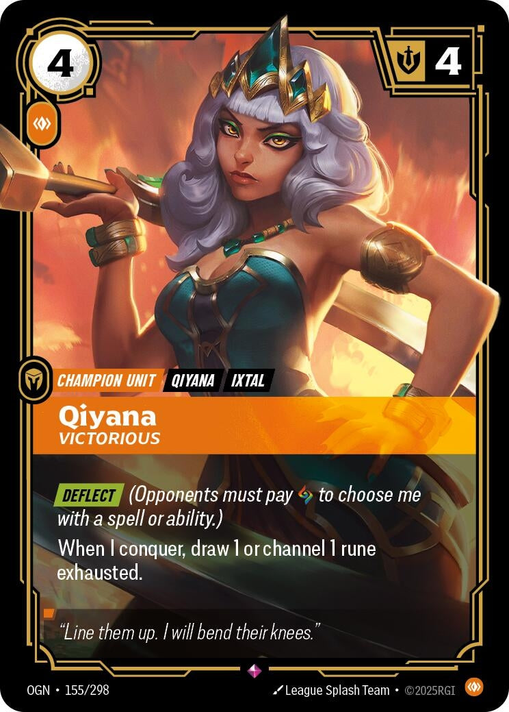 Image for Qiyana, Victorious (155/298) (Origins) (OGN) - Riftbound: League of Legends Trading Card Game