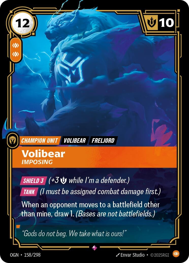 Image for Volibear, Imposing (158/298) (Origins) (OGN) - Riftbound: League of Legends Trading Card Game
