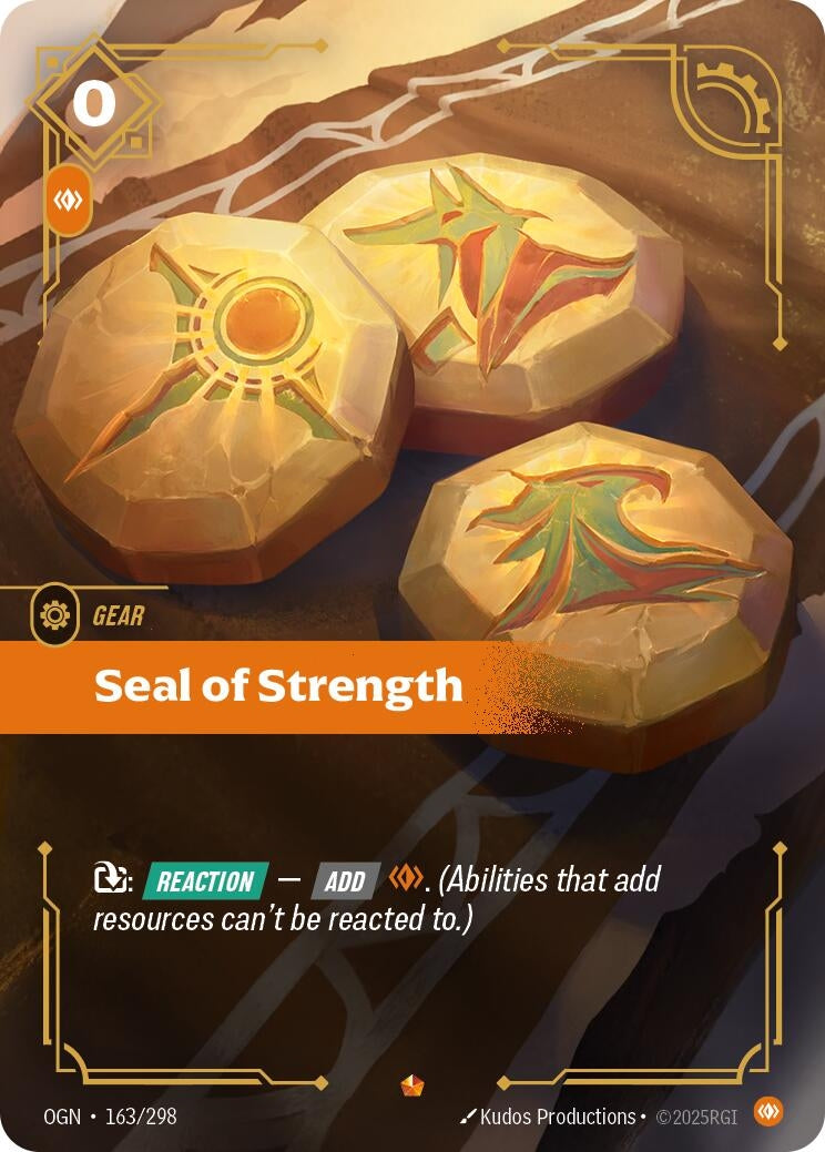 Image for Seal of Strength (163/298) (Origins) (OGN) - Riftbound: League of Legends Trading Card Game