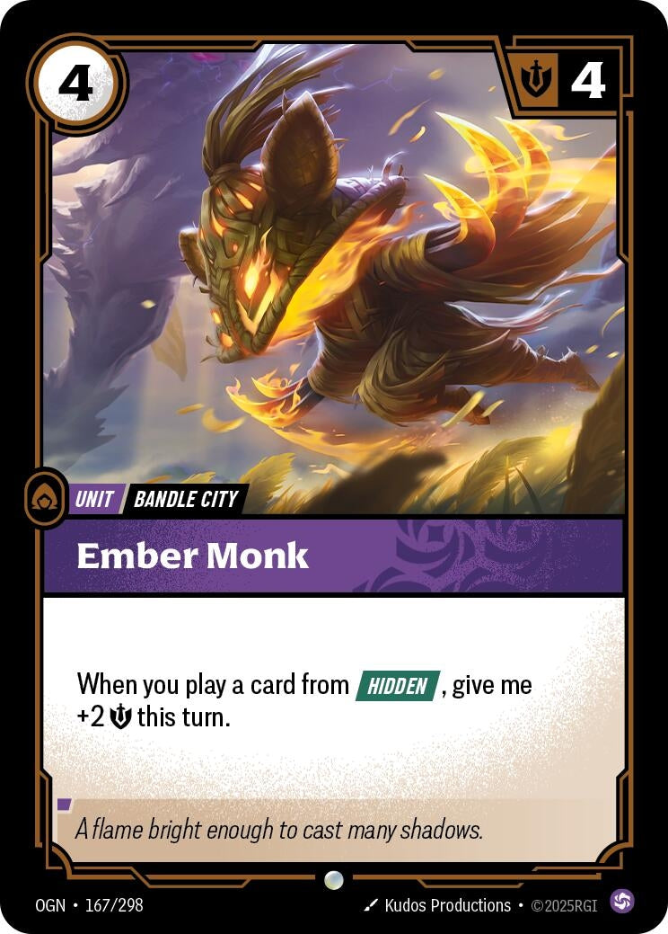 Image for Ember Monk (167/298) (Origins) (OGN) - Riftbound: League of Legends Trading Card Game