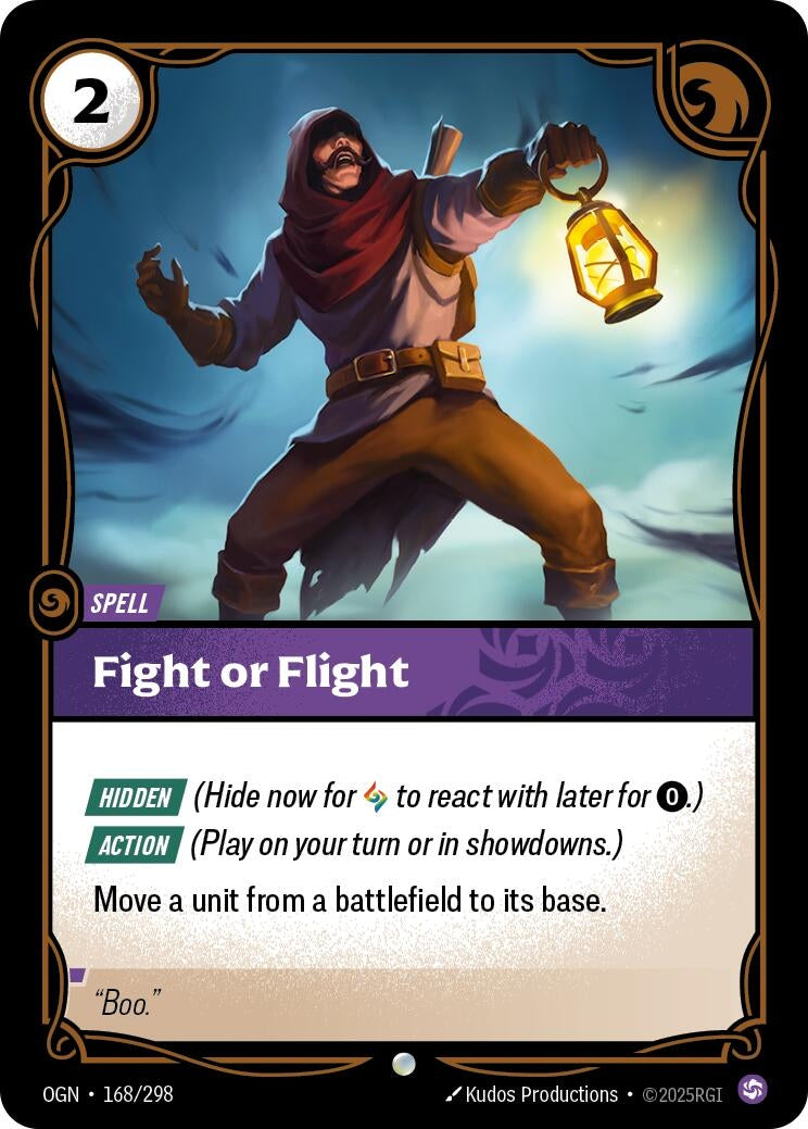 Image for Fight or Flight (168/298) (Origins) (OGN) - Riftbound: League of Legends Trading Card Game