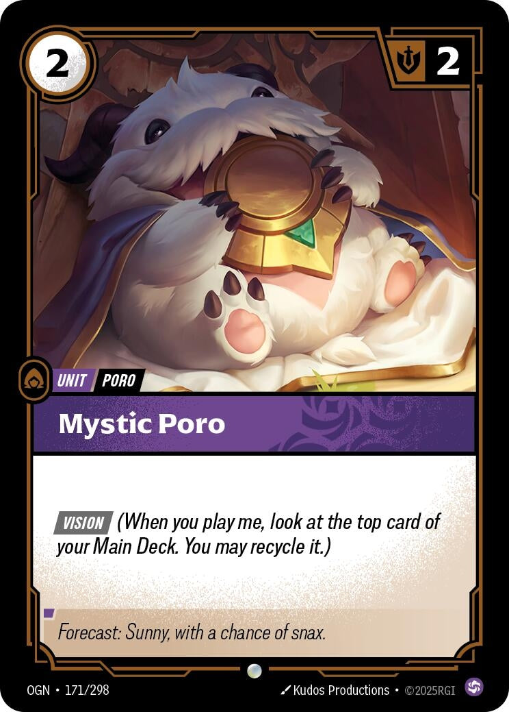 Image for Mystic Poro (171/298) (Origins) (OGN) - Riftbound: League of Legends Trading Card Game