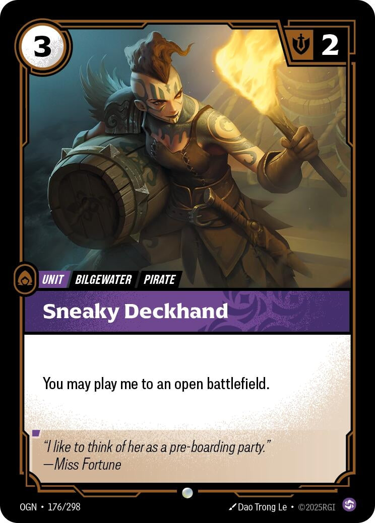 Image for Sneaky Deckhand (176/298) (Origins) (OGN) - Riftbound: League of Legends Trading Card Game