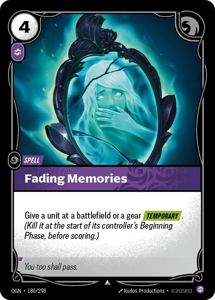 Image for Fading Memories (180/298) (Origins) (OGN) - Riftbound: League of Legends Trading Card Game