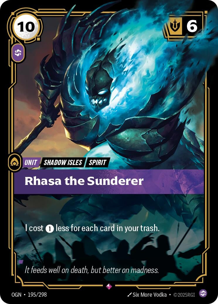Image for Rhasa the Sunderer (195/298) (Origins) (OGN) - Riftbound: League of Legends Trading Card Game