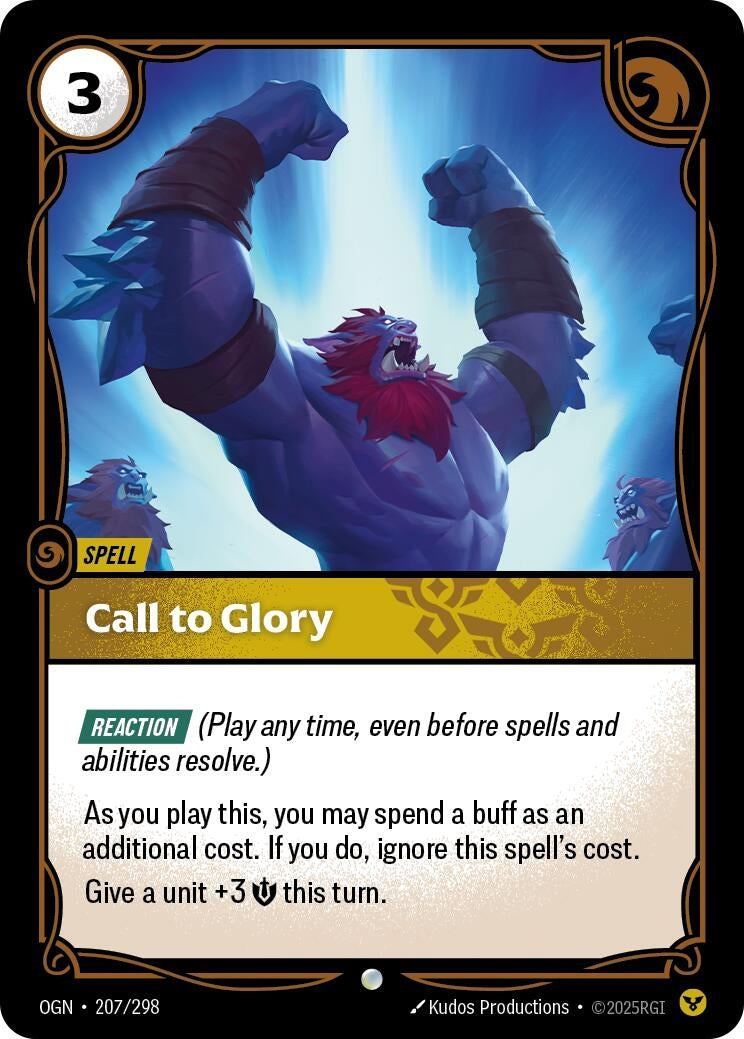 Image for Call to Glory (207/298) (Origins) (OGN) - Riftbound: League of Legends Trading Card Game