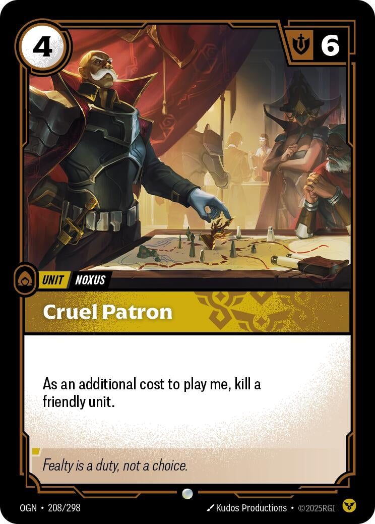 Image for Cruel Patron (208/298) (Origins) (OGN) - Riftbound: League of Legends Trading Card Game