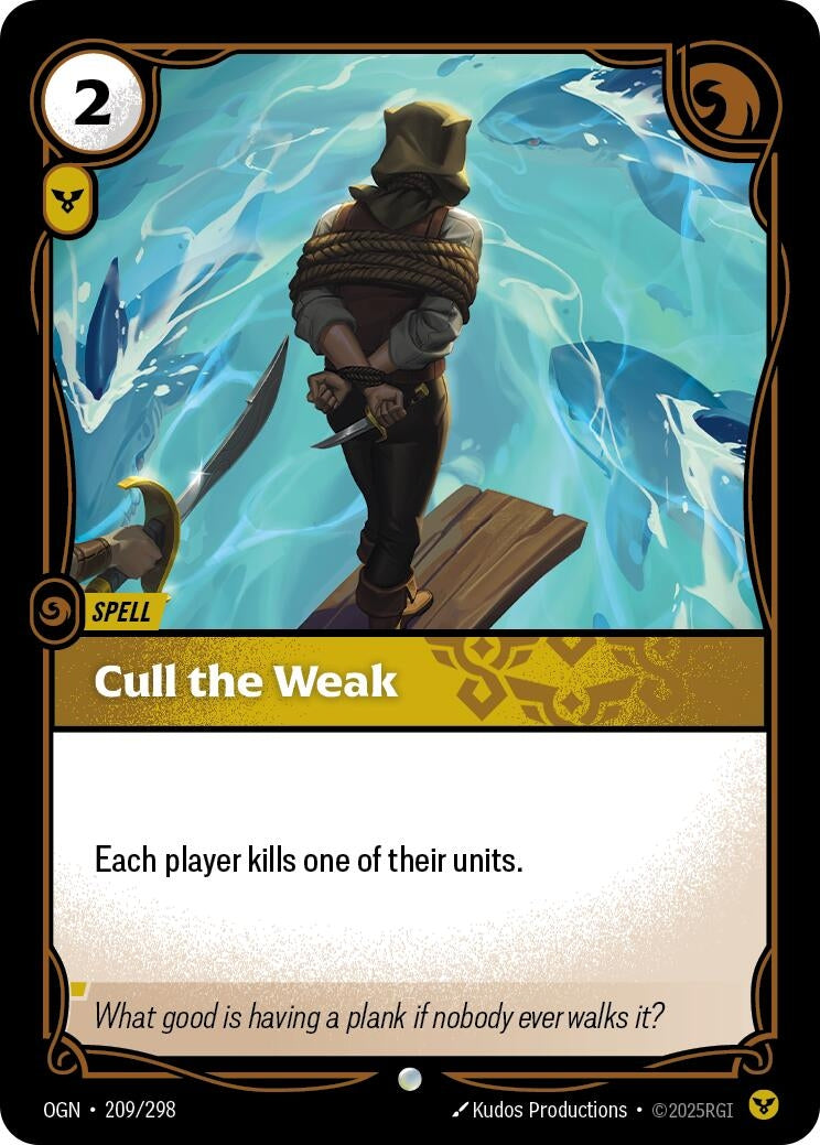 Image for Cull the Weak (209/298) (Origins) (OGN) - Riftbound: League of Legends Trading Card Game
