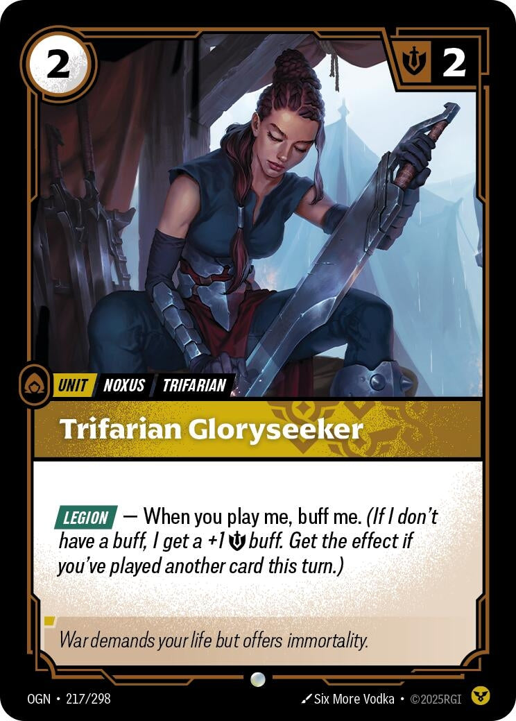 Image for Trifarian Gloryseeker (217/298) (Origins) (OGN) - Riftbound: League of Legends Trading Card Game