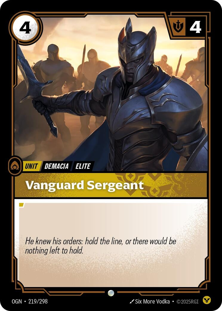 Image for Vanguard Sergeant (219/298) (Origins) (OGN) - Riftbound: League of Legends Trading Card Game