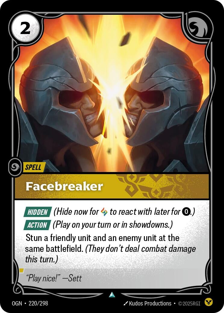 Image for Facebreaker (220/298) (Origins) (OGN) - Riftbound: League of Legends Trading Card Game
