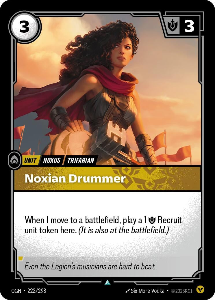 Image for Noxian Drummer (222/298) (Origins) (OGN) - Riftbound: League of Legends Trading Card Game