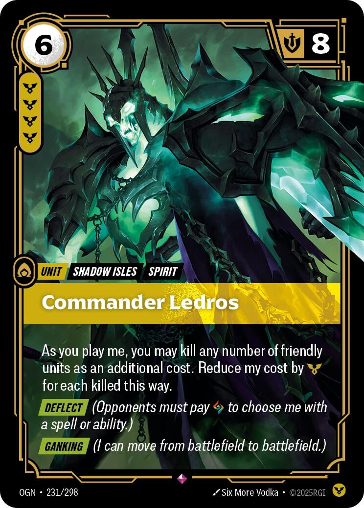 Image for Commander Ledros (231/298) (Origins) (OGN) - Riftbound: League of Legends Trading Card Game