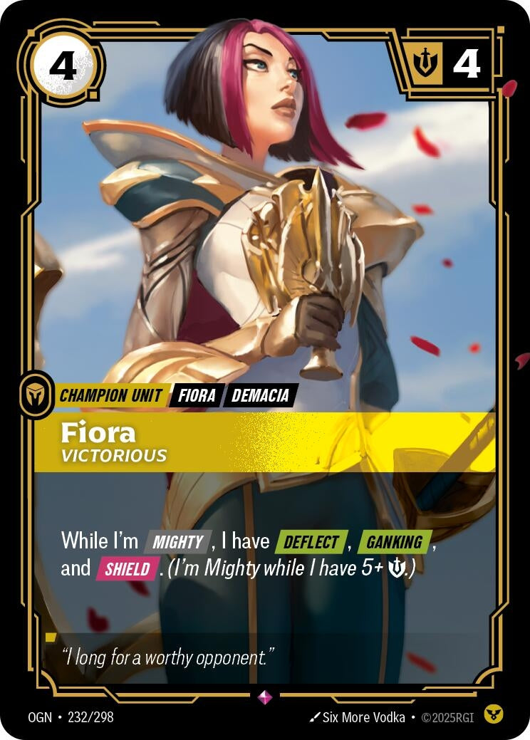 Image for Fiora, Victorious (232/298) (Origins) (OGN) - Riftbound: League of Legends Trading Card Game