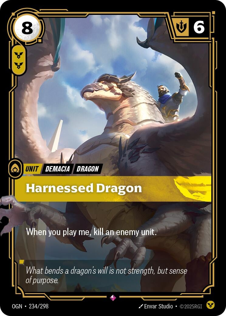 Image for Harnessed Dragon (234/298) (Origins) (OGN) - Riftbound: League of Legends Trading Card Game