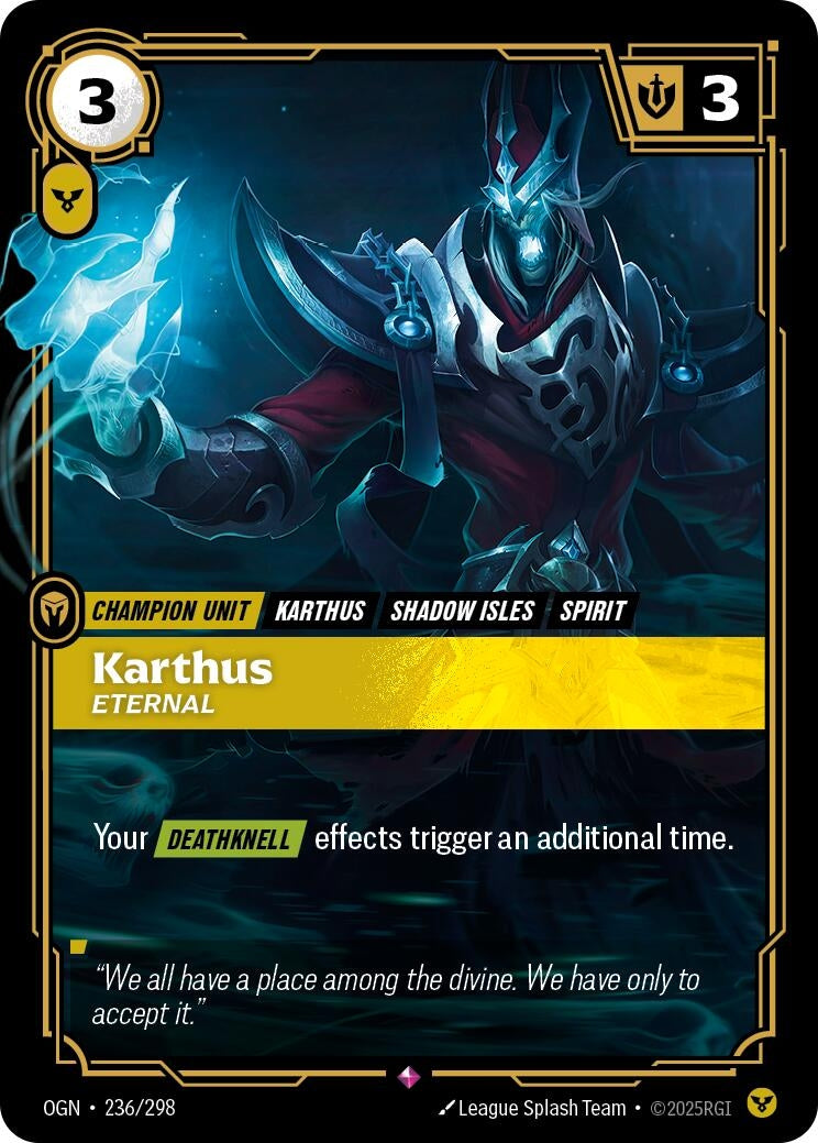Image for Karthus, Eternal (236/298) (Origins) (OGN) - Riftbound: League of Legends Trading Card Game