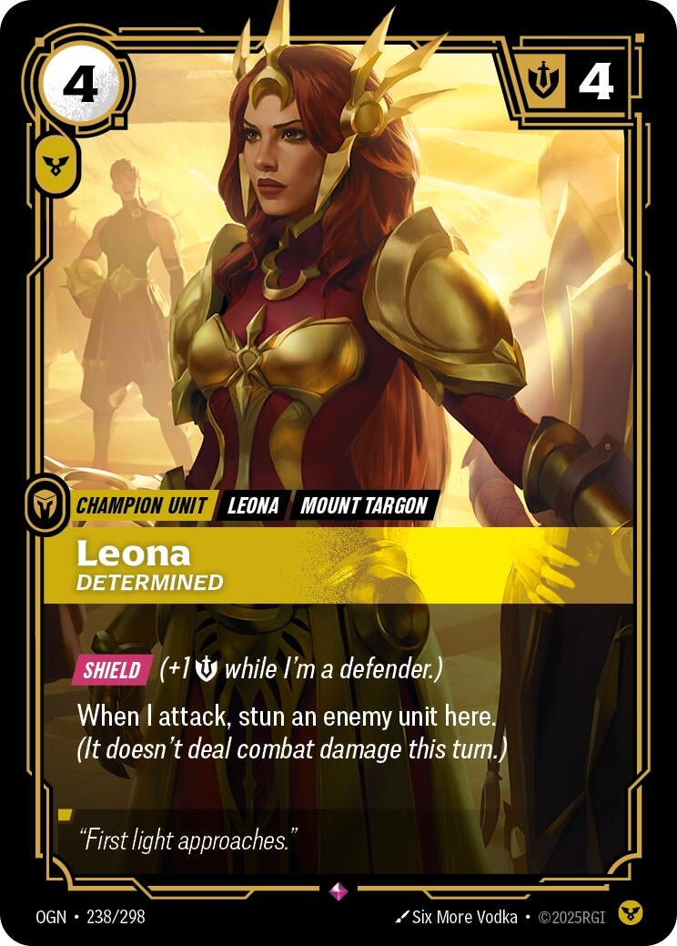 Image for Leona, Determined (238/298) (Origins) (OGN) - Riftbound: League of Legends Trading Card Game