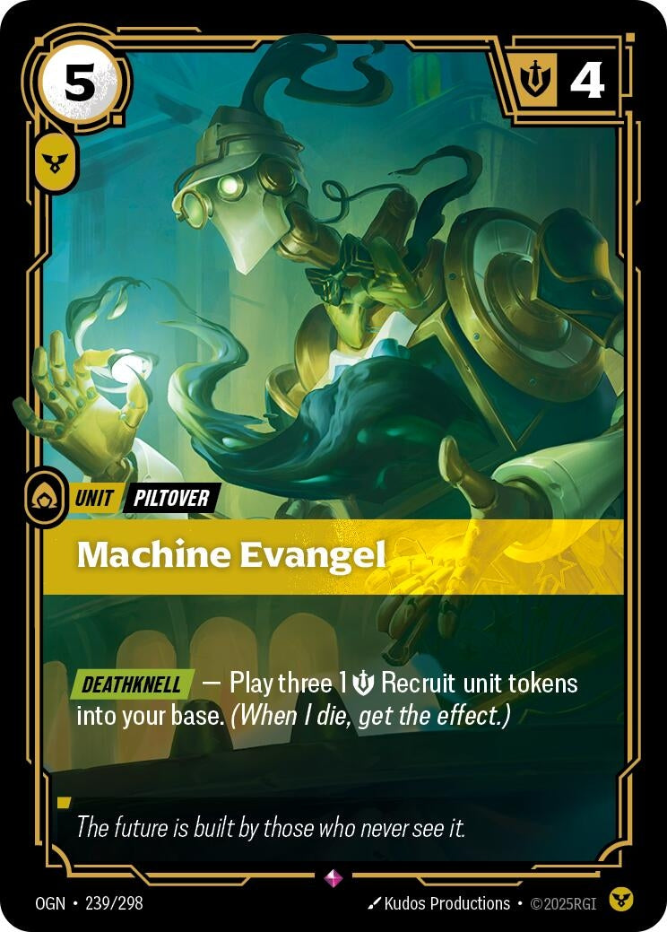 Image for Machine Evangel (239/298) (Origins) (OGN) - Riftbound: League of Legends Trading Card Game