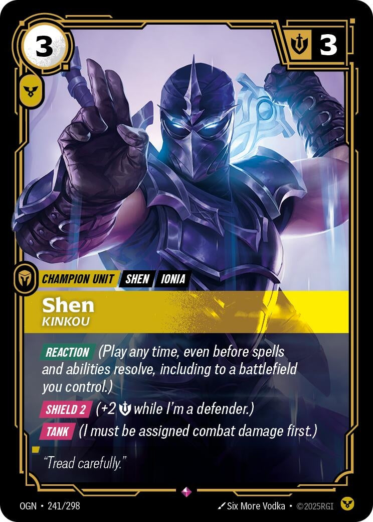 Image for Shen, Kinkou (241/298) (Origins) (OGN) - Riftbound: League of Legends Trading Card Game