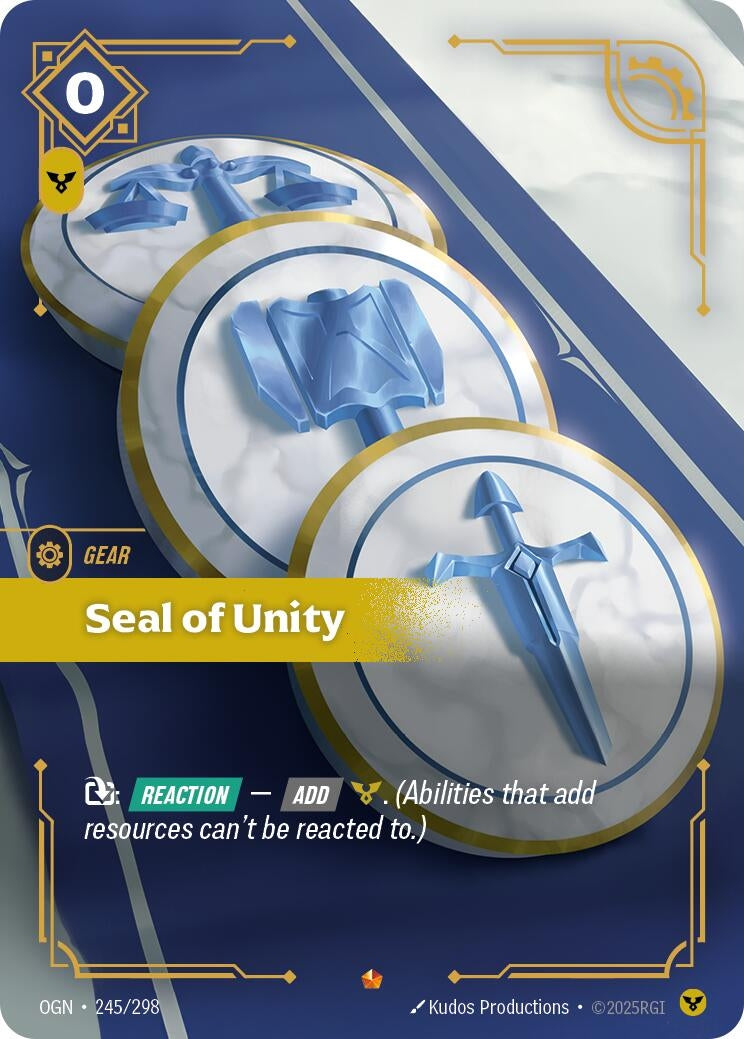 Image for Seal of Unity (245/298) (Origins) (OGN) - Riftbound: League of Legends Trading Card Game