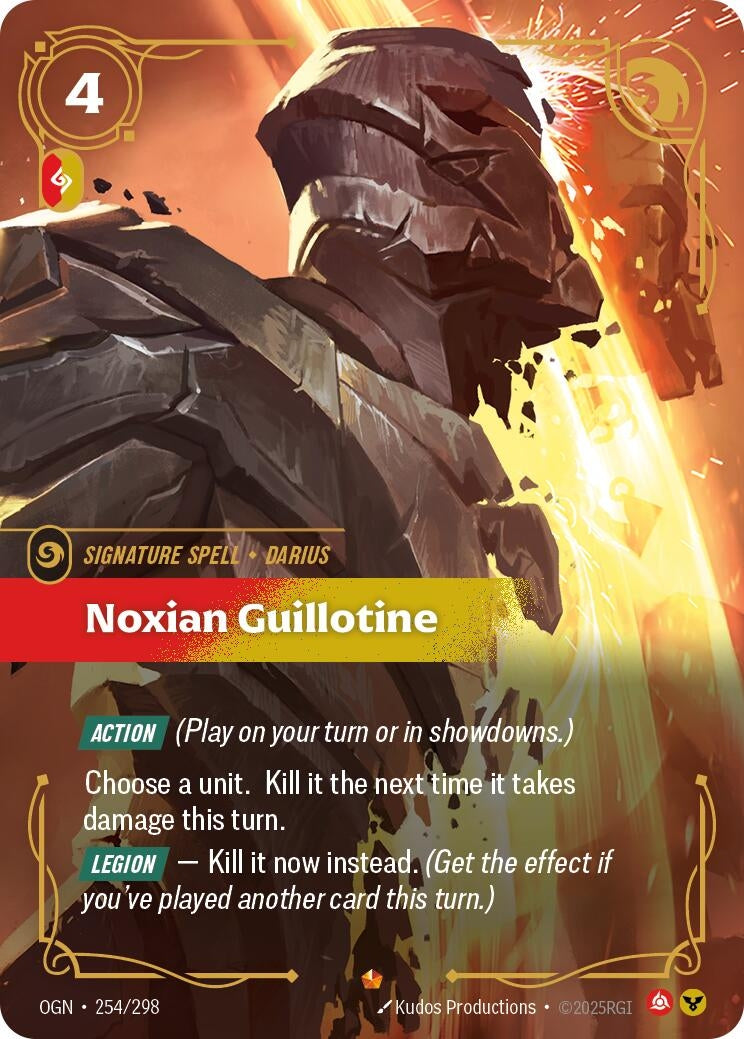Image for Noxian Guillotine (254/298) (Origins) (OGN) - Riftbound: League of Legends Trading Card Game