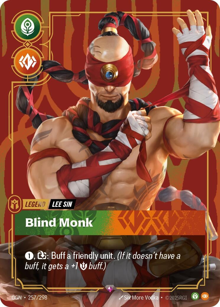 Image for Lee Sin, Blind Monk (257/298) (Origins) (OGN) - Riftbound: League of Legends Trading Card Game