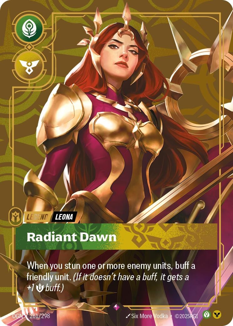 Image for Leona, Radiant Dawn (261/298) (Origins) (OGN) - Riftbound: League of Legends Trading Card Game
