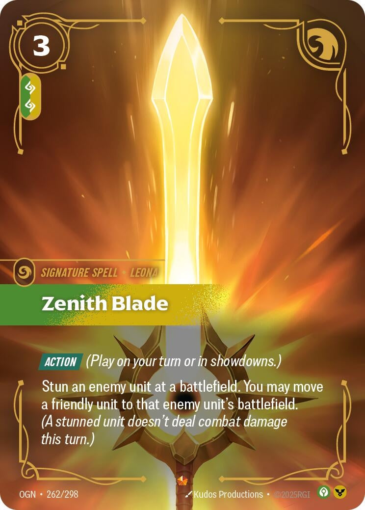 Image for Zenith Blade (262/298) (Origins) (OGN) - Riftbound: League of Legends Trading Card Game