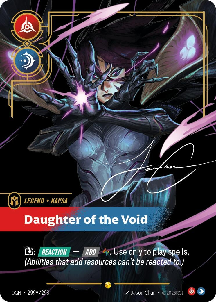 Image for Kai'Sa, Daughter of the Void (Signature) (299*/298) (Origins) (OGN) - Riftbound: League of Legends Trading Card Game