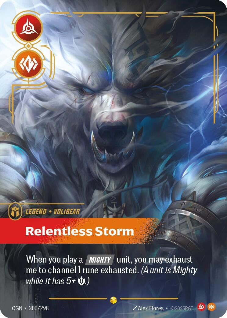 Image for Volibear, Relentless Storm (Overnumbered) (300/298) (Origins) (OGN) - Riftbound: League of Legends Trading Card Game